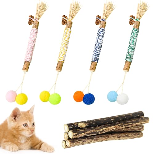 Healife 9 Stück Katzenminze Sticks für Katzen, Matatabi Stick Katze Sticks SpielzeugKatzenspielzeug für Zahnpflege für Katzen Zahnpflege & Gegen Mundgeruch Natürlich Sicher Katzensticks Kausticks von Healife