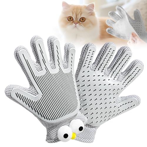 Tierhaarentferner handschuh - Fellhandschuhe Katze - Fell Magnet Handschuh für Haustiere, Antistatisch & Atmungsaktiv, Waschbar, Ideal Als Katzenbürste, Fellmagnet (schwarz, 2 stück) von Healife