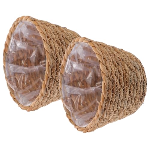 Healifty 2 Stück Gewebter Pflanzkorb Aus Stroh Blumenkorb Für Den Innenbereich Mit Einsatz Rustikales Boho-Stil Bodentöpfe Raumdekor Healifty 2 Stück Gewebter Pflanzkorb Aus Stroh Blumenkorb Für Den Innenbereich Mit Einsatz Rustikales Boho-Stil Bodentöpfe Raumdekor von Healifty