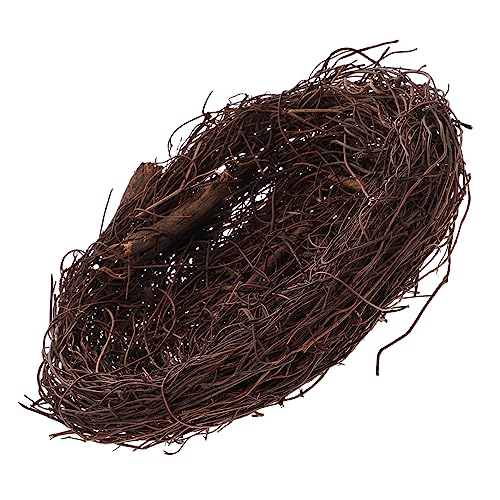 Healifty Vogelhaus Deko Rattan Künstliches Vogel Nest Ornament Garten und Balkon Dekoration für Ostern DIY Projekte und Home Decor von Healifty