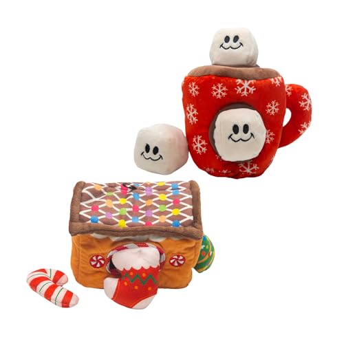 Health Extension SnugArooz Spielzeug-Set – Verstecken und Suchen Hot Cocoa Hide – Seek Lebkuchenhaus mit Patch-Reparatur – Lustiges, interaktives & langlebiges Urlaubsspielzeug für Hunde Health Extension SnugArooz Spielzeug-Set – Verstecken und Suchen Hot Cocoa Hide – Seek Lebkuchenhaus mit Patch-Reparatur – Lustiges, interaktives & langlebiges Urlaubsspielzeug für Hunde von Health Extension