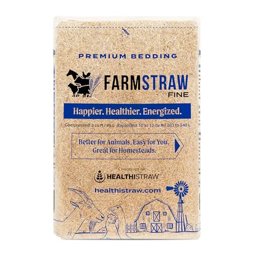 HealthiStraw FarmStraw Feinschnitt, 90 cm, natürliches Weizenstroh-Tierstreu für Gehöfte, Hobbyfarmen und kleine Haustiere, sauber, saugfähig und weich, nachhaltig angebaut HealthiStraw FarmStraw Feinschnitt, 90 cm, natürliches Weizenstroh-Tierstreu für Gehöfte, Hobbyfarmen und kleine Haustiere, sauber, saugfähig und weich, nachhaltig angebaut von Healthistraw