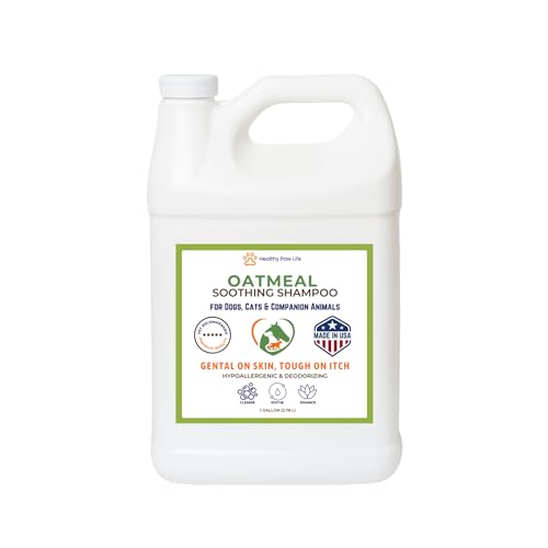 Healthy Paw Life Haferflocken-Shampoo – vom Tierarzt empfohlene Juckreizlinderung für Hunde, Katzen und Pferde – hypoallergen, feuchtigkeitsspendend und desodorierend – 3,5 l – hergestellt in den USA Healthy Paw Life Haferflocken-Shampoo – vom Tierarzt empfohlene Juckreizlinderung für Hunde, Katzen und Pferde – hypoallergen, feuchtigkeitsspendend und desodorierend – 3,5 l – hergestellt in den USA von Healthy Paw Life