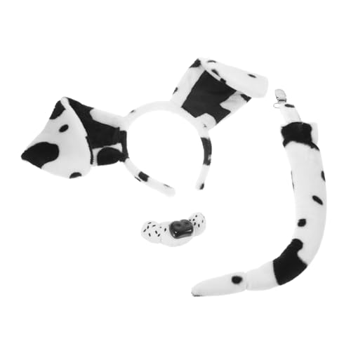 Healvian 1 Satz Kopfschmuck Schwanzsatz Stirnband mit Hundeohren Stirnband für Welpenohren Hundestirnband Tierstirnband Welpenstirnband Tierohren-Stirnband für Welpen Stoff von Healvian