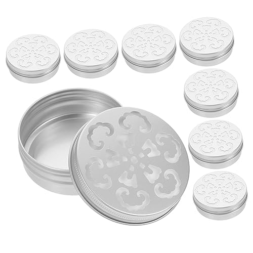 Healvian 10 Stück Teiliges Aluminium Aroma Diffuser Luftfrischer Aufbewahrungsbehälter mit Deckel Metallische Duftbox für Zuhause Büro Yoga und Auto Dekorativ und Langlebig von Healvian
