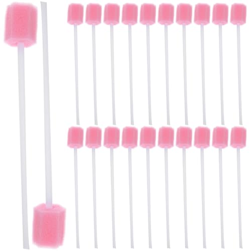 Healvian 100Stk Mundstäbchen zur Pflege Mundhygiene Stäbchen Zahnreparaturset Neutral Einweg Mundpflege Schwamm Tupfer Mundstäbchen Wattestäbchen Mundschwamm für Kindern Und von Healvian
