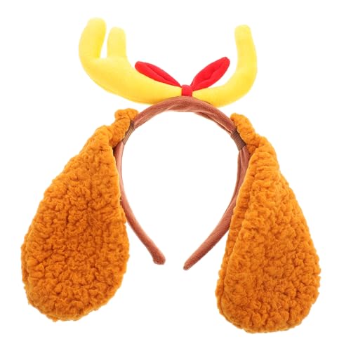 Healvian Hund Kostüm Stirnband mit Plüsch Rentiergeweih Halloween und Weihnachten Haustier Zubehör Weiches und Bequemes Material Einfach Anzulegen mit Knochenakzent für Niedliche Auftritte Healvian Hund Kostüm Stirnband mit Plüsch Rentiergeweih Halloween und Weihnachten Haustier Zubehör Weiches und Bequemes Material Einfach Anzulegen mit Knochenakzent für Niedliche Auftritte von Healvian