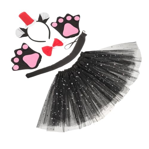 Healvian Katzenohren Haarreif Set für Halloween Tierkostüm mit Tutu Rock Handschuhen Fliege für Mädchen für Kostümpartys und Rollenspiele Healvian Katzenohren Haarreif Set für Halloween Tierkostüm mit Tutu Rock Handschuhen Fliege für Mädchen für Kostümpartys und Rollenspiele von Healvian