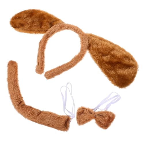 Healvian Tier-Stirnband-Set Für Kostüm Für Cosplay Party Bühne Welpe Größe M 3-teilig Haustier-zubehör von Healvian