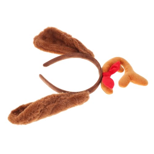 Healvian Tierohren Haarreif mit Rentiergeweih Lustiges Kostüm Accessoire für Halloween für Partys und Cosplay Weiches Material für Höchsten Einzigartiges Knochen Design für von Healvian