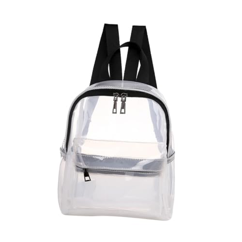 Healvian Weißer PVC Rucksack Transparent Backpack Leicht Verstellbare Schulterriemen Freizeit Reise Einkaufstasche Healvian Weißer PVC Rucksack Transparent Backpack Leicht Verstellbare Schulterriemen Freizeit Reise Einkaufstasche von Healvian