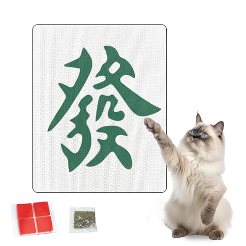 Hearda Kratzbrett Katze mit Katzenminze, Kratzpappe, Mahjong-Stil Katzenkratzbretter aus Wellpapp-Karton für Katzen zum Kratzen und Ausruhen, Schützt Möbel, Ideales Kätzchen Geschenk (Werde reich) Hearda Kratzbrett Katze mit Katzenminze, Kratzpappe, Mahjong-Stil Katzenkratzbretter aus Wellpapp-Karton für Katzen zum Kratzen und Ausruhen, Schützt Möbel, Ideales Kätzchen Geschenk (Werde reich) von Hearda