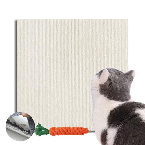 Hearda Kratzbretter Katze, Selbstklebend Katzenkratzbrett Kratzbrett, DIY Trimmbarer Kratzpappe für Katzen, Katzenkratz um Katzenkratzern Vorzubeugen Teppiche Wände Schützen (Beige,40x100cm) von Hearda