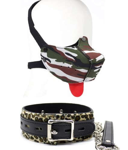 Maulkorb aus Neopren für Welpen, Hundehaube, Spielhaube, Welpe, Spielausrüstung, Camouflage, Einheitsgröße von Heavelove