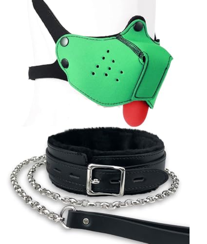Maulkorb aus Neopren für Welpen, Hundehaube, Spielhaube, Welpen, Spielausrüstung, Maske, Grün, Einheitsgröße von Heavelove