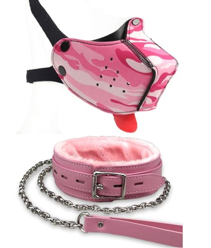 Maulkorb aus Neopren für Welpen, Hundehaube, Spielhaube, Welpen, Spielausrüstung, Maske, Rosa, Einheitsgröße von Heavelove