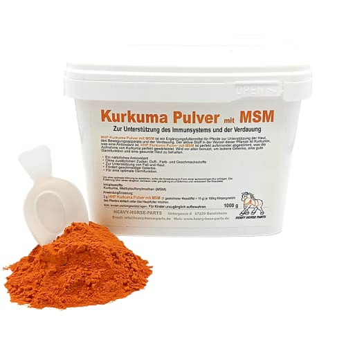 Kurkuma Pulver mit MSM (1000 g) von Heavy Horse Parts