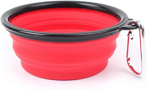 Praktische Hundereiseschale: Die ultimative Lösung für unterwegs - Faltbare Welpenschale - Tragbare Silikon-Trinkschale mit Karabinerhaken - Ideal für Reisen - Inklusive 450 ML Kapazität - von Heble von Heble