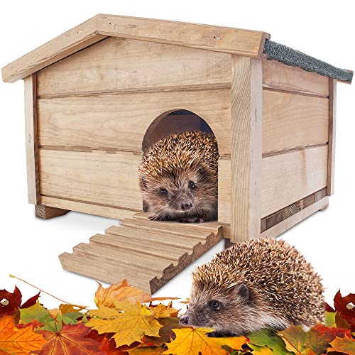 Hecht zooprinz winterfestes Igelhaus mit Boden und wetterfestem Dach - Igelfutterhaus - Igelhaus - Ganzjährig perfekt für den Igel Winterschlaf & als Nisthaus für die Igelfamilie - Igelhaus Hecht zooprinz winterfestes Igelhaus mit Boden und wetterfestem Dach - Igelfutterhaus - Igelhaus - Ganzjährig perfekt für den Igel Winterschlaf & als Nisthaus für die Igelfamilie - Igelhaus von Hecht