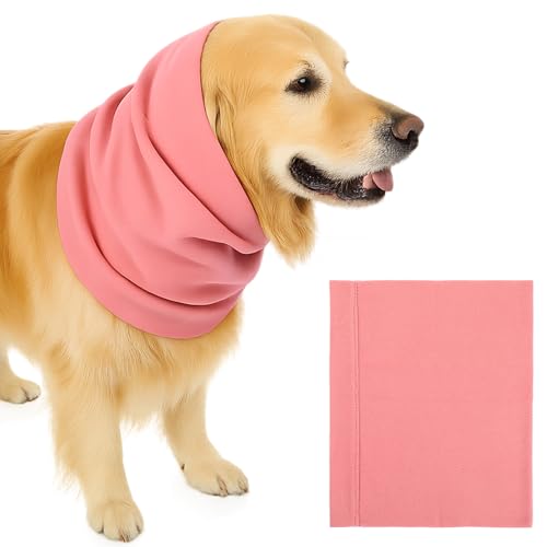 Heclia Hunde-Ohrenschutz für Angstlinderung, Lärmschutz, weiches elastisches Nackenband, beruhigender Kapuzenpullover, Katzen-Angstlinderung, Haustierohrenschutz für Bad, Trocknen, Fellpflege, Donner von Heclia