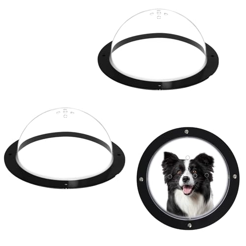 Hedday Hundezaunfenster, Acryl, transparent, mit Luftlöchern, Spielplatz, Holzzaun, Fenster, Blasen, Sichtfenster für Hunde und Katzen, 12,4 cm, Größe XL von Hedday