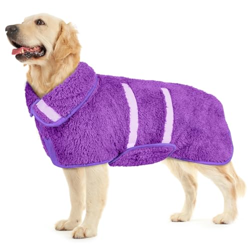Hedgeink Hundebademantel, Superweicher Schnell Trocknendes Hundetuch für Große Hunde, Verstellbarer Bademantel Hund Nach Dem Baden, Hundekleidung und Hundetrockner Hedgeink Hundebademantel, Superweicher Schnell Trocknendes Hundetuch für Große Hunde, Verstellbarer Bademantel Hund Nach Dem Baden, Hundekleidung und Hundetrockner von Hedgeink