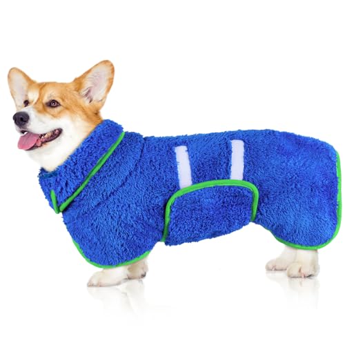 Hedgeink Hundebademantel, Superweicher Schnell Trocknendes Hundetuch für Große Hunde, Verstellbarer Bademantel Hund Nach Dem Baden, Hundekleidung und Hundetrockner Hedgeink Hundebademantel, Superweicher Schnell Trocknendes Hundetuch für Große Hunde, Verstellbarer Bademantel Hund Nach Dem Baden, Hundekleidung und Hundetrockner von Hedgeink