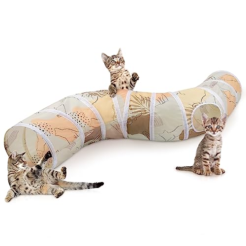 Hedgeink Katzentunnel S-Form Peekaboo Katzenhöhle mit Spielzeug Tunnel für Indoor-Katzen Faltbare Kaninchen-Spielröhren für Meerschweinchen, Frettchen, Hamsterwelpe, Hase, Kätzchen, braune Katze Hedgeink Katzentunnel S-Form Peekaboo Katzenhöhle mit Spielzeug Tunnel für Indoor-Katzen Faltbare Kaninchen-Spielröhren für Meerschweinchen, Frettchen, Hamsterwelpe, Hase, Kätzchen, braune Katze von Hedgeink