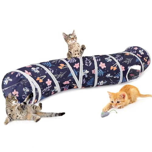 Hedgeink Katzentunnel S-Form Peekaboo Katzenhöhle mit Spielzeug Tunnel für Indoor-Katzen Faltbare Kaninchen Spielröhren für Meerschweinchen, Frettchen, Hamsterwelpe, Hase, Kätzchen, Blauwald Hedgeink Katzentunnel S-Form Peekaboo Katzenhöhle mit Spielzeug Tunnel für Indoor-Katzen Faltbare Kaninchen Spielröhren für Meerschweinchen, Frettchen, Hamsterwelpe, Hase, Kätzchen, Blauwald von Hedgeink