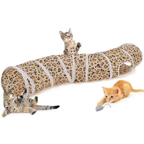 Hedgeink Katzentunnel S-Form Peekaboo Katzenhöhle mit Spielzeug Tunnel für Indoor-Katzen Faltbare Kaninchen Spielröhren für Meerschweinchen, Frettchen, Hamsterwelpe, Hase, Kätzchen, Brauner Leopard Hedgeink Katzentunnel S-Form Peekaboo Katzenhöhle mit Spielzeug Tunnel für Indoor-Katzen Faltbare Kaninchen Spielröhren für Meerschweinchen, Frettchen, Hamsterwelpe, Hase, Kätzchen, Brauner Leopard von Hedgeink