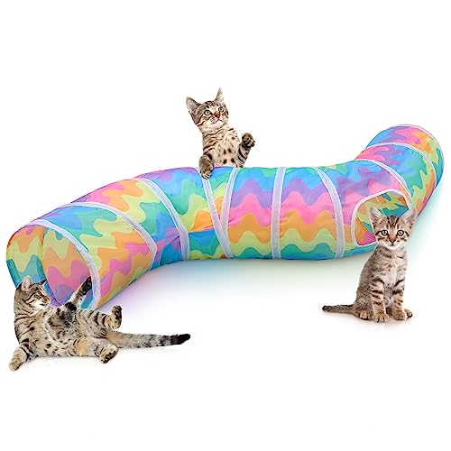 Hedgeink Katzentunnel S-förmig mit Spielzeugball – Faltbarer Katzenspielzeug Tunnel & Peekaboo Katzenhöhle für Katzen, Kaninchen, Meerschweinchen & Frettchen Hedgeink Katzentunnel S-förmig mit Spielzeugball – Faltbarer Katzenspielzeug Tunnel & Peekaboo Katzenhöhle für Katzen, Kaninchen, Meerschweinchen & Frettchen von Hedgeink