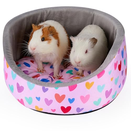 Hedgeink Meerschweinchen Bett Waschbar Kuschelbett für Kaninchen & Kleintiere mit Weichem Herausnehmbarem Kissen, Runde Kuschelhöhle für Zwergkaninchen, Frettchen, Chinchilla, Hamster Hedgeink Meerschweinchen Bett Waschbar Kuschelbett für Kaninchen & Kleintiere mit Weichem Herausnehmbarem Kissen, Runde Kuschelhöhle für Zwergkaninchen, Frettchen, Chinchilla, Hamster von Hedgeink