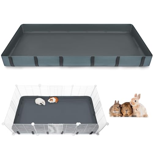 Hedgeink Meerschweinchen-Käfigeinlage mit Klettverschluss, wasserdicht, mit Plane, Käfigeinlage für Hamster, geeignet für C&C-Gitterkäfig, Käfig nicht im Lieferumfang enthalten, für Meerschweinchen von Hedgeink