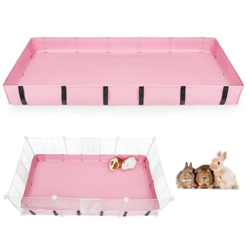 Hedgeink Meerschweinchen-Käfigeinlage mit Klettverschluss, wasserdicht, mit Plane, Käfigeinlage für Hamster, geeignet für C&C-Gitterkäfig, Käfig nicht im Lieferumfang enthalten, für Meerschweinchen von Hedgeink