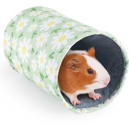 Hedgeink Meerschweinchen Tunnel – Kaninchen Zubehör aus Canvas, Waschbarer Kuscheltunnel für Hamster, Ratten & Frettchen – Faltbarer Spieltunnel & Versteck für Kleintiere von Hedgeink
