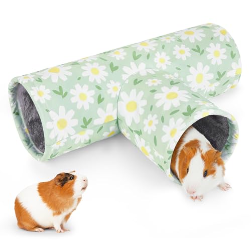 Hedgeink Meerschweinchen Tunnel – Kaninchen Zubehör aus Canvas, Waschbarer Kuscheltunnel für Hamster, Ratten & Frettchen – Faltbarer Spieltunnel & Versteck für Kleintiere von Hedgeink