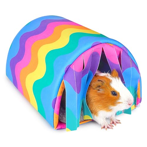Hedgeink Meerschweinchenbett mit Vorhang Meerschweinchen Tunnel Weiches Kaninchenversteck Hamsterhaus mit Kissen waschbar Kaninchenkäfig für Chinchilla Frettchen Häschen Hedgeink Meerschweinchenbett mit Vorhang Meerschweinchen Tunnel Weiches Kaninchenversteck Hamsterhaus mit Kissen waschbar Kaninchenkäfig für Chinchilla Frettchen Häschen von Hedgeink