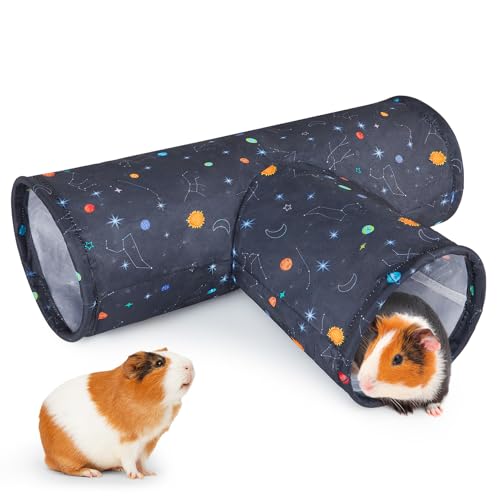 Hedgeink Meerschweinchentunnel, 3-Wege-Kaninchentunnel, maschinenwaschbar, Kaninchenversteck Meerschweinchen, Zubehör, Frettchen, Spielzeug für Chinchilla, Hamster, Hase, Kleintiere, Planeten Hedgeink Meerschweinchentunnel, 3-Wege-Kaninchentunnel, maschinenwaschbar, Kaninchenversteck Meerschweinchen, Zubehör, Frettchen, Spielzeug für Chinchilla, Hamster, Hase, Kleintiere, Planeten von Hedgeink