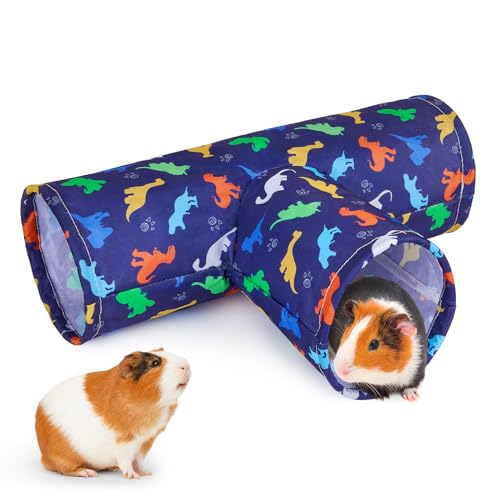 Hedgeink Meerschweinchentunnel, 3-Wege-Kaninchentunnel, maschinenwaschbar, Kaninchenversteck Meerschweinchen, Zubehör, Frettchen, Spielzeug für Chinchilla, Hamster, Hase, Kleintiere, blaue Dinosaurier Hedgeink Meerschweinchentunnel, 3-Wege-Kaninchentunnel, maschinenwaschbar, Kaninchenversteck Meerschweinchen, Zubehör, Frettchen, Spielzeug für Chinchilla, Hamster, Hase, Kleintiere, blaue Dinosaurier von Hedgeink