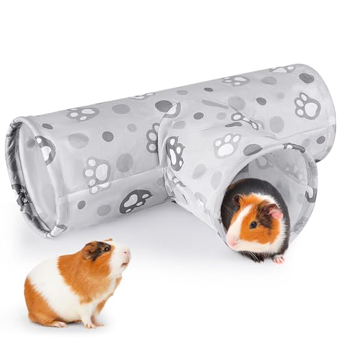 Hedgeink Meerschweinchentunnel, 3-Wege-Kaninchentunnel, maschinenwaschbar, Kaninchenversteck Meerschweinchen, Zubehör, Frettchen, Spielzeug für Chinchilla, Hamster, Hase, Kleintiere, graue Hedgeink Meerschweinchentunnel, 3-Wege-Kaninchentunnel, maschinenwaschbar, Kaninchenversteck Meerschweinchen, Zubehör, Frettchen, Spielzeug für Chinchilla, Hamster, Hase, Kleintiere, graue von Hedgeink