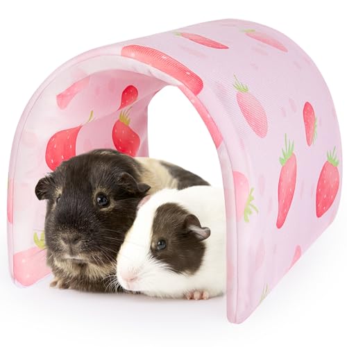 Hedgeink Meerschweinchentunnel, Kaninchentunnel und Versteck, Kaninchenversteck waschbar, Meerschweinchenhaus, Spielzeug, Zubehör, Hamsterhaus für Chinchilla, Frettchen, Hase, Kleintiere, Erdbeere Hedgeink Meerschweinchentunnel, Kaninchentunnel und Versteck, Kaninchenversteck waschbar, Meerschweinchenhaus, Spielzeug, Zubehör, Hamsterhaus für Chinchilla, Frettchen, Hase, Kleintiere, Erdbeere von Hedgeink