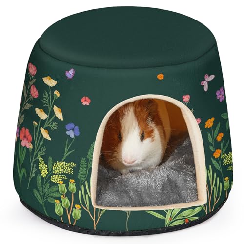 Hedgeink Meerschweinchenversteck 2 in 1 Kaninchenbett mit abnehmbarem Pad Hamsterhaus Waschbar Meerschweinchen Käfig Zubehör für Häschen Igel Hedgeink Meerschweinchenversteck 2 in 1 Kaninchenbett mit abnehmbarem Pad Hamsterhaus Waschbar Meerschweinchen Käfig Zubehör für Häschen Igel von Hedgeink