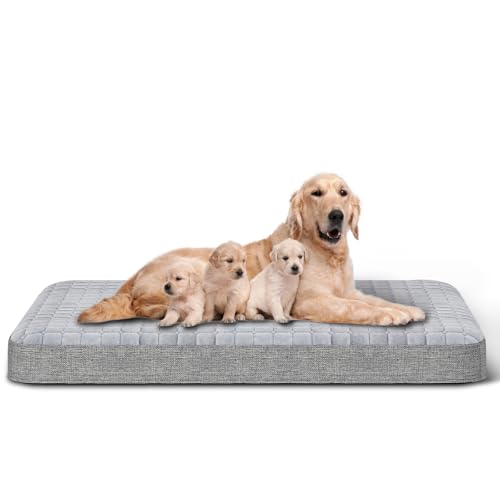 Heeyoo Großes Hundebett, aufblasbares Hundebett für große Hunde mit abnehmbarem und waschbarem Bezug, orthopädisches Hundebox-Pad mit rutschfester Unterseite, tragbares faltbares Haustierbett für Heeyoo Großes Hundebett, aufblasbares Hundebett für große Hunde mit abnehmbarem und waschbarem Bezug, orthopädisches Hundebox-Pad mit rutschfester Unterseite, tragbares faltbares Haustierbett für von Heeyoo