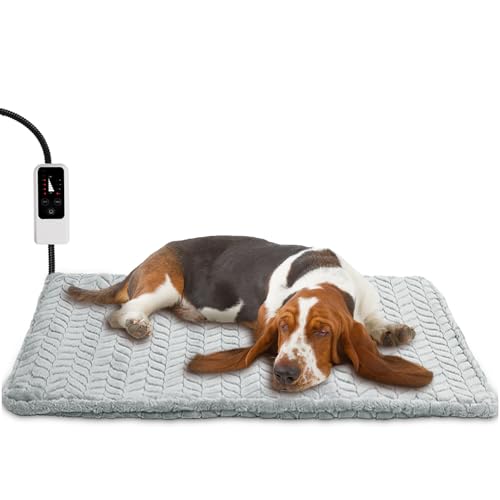 Heeyoo Heizkissen für Haustiere, einstellbares Heizkissen mit Timer, wasserdichtes Heizbett für Katzen mit kaufestem Kabel, automatische Abschaltung für Heeyoo Heizkissen für Haustiere, einstellbares Heizkissen mit Timer, wasserdichtes Heizbett für Katzen mit kaufestem Kabel, automatische Abschaltung für von Heeyoo