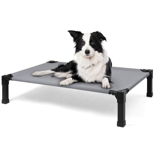 Heeyoo Kühlendes erhöhtes Hundebett, 42,1 cm, Grau von Heeyoo