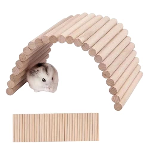Hamsterkletterspielzeug, 26, 4 x 7, 9 Zoll Holzbogen Hamster Leiter, perfekt für Mäuse, Rennmäuse, kleine Tiere von Heidouse