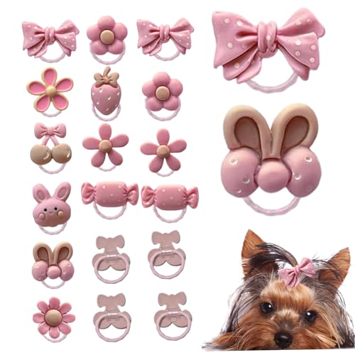 Heidouse 20pcs Hundehaarbögen mit Gummibändern, süße Cartoon -Mischung Stil Welpe für kleine Hunde Mädchen Haarzubehör, Accessoires Heidouse 20pcs Hundehaarbögen mit Gummibändern, süße Cartoon -Mischung Stil Welpe für kleine Hunde Mädchen Haarzubehör, Accessoires von Heidouse