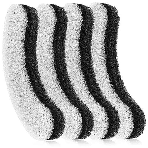 Heidouse 4PCS PET Water Fountain Filter, 2, 2 x 4, 5 x 0, 9 Filter für Katzenwasserbrunnen, Lichtbogen-förmiger PET-Filterersatz für Katze von Heidouse