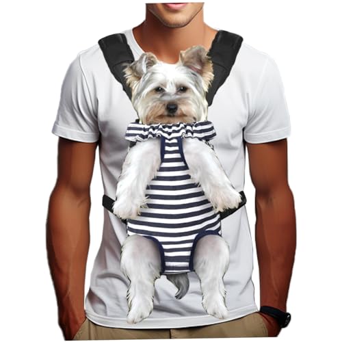 Heidouse Hundekastenträger, verstellbare blau und weiß gestreifte Katzenträger-Rucksack, Leichter Labour-sparendes Hund-Travel-Rucksack für kleine mittelgroße Hunde Katzen und Kaninchen. von Heidouse