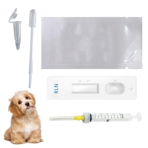 Heidouse Hundeschwangerschaftstest Kit zu Hause, schnelle und genaue Erkennungshundschwangerschaftstest mit Puffer, frühzeitig für Hunde einwegsbar von Heidouse